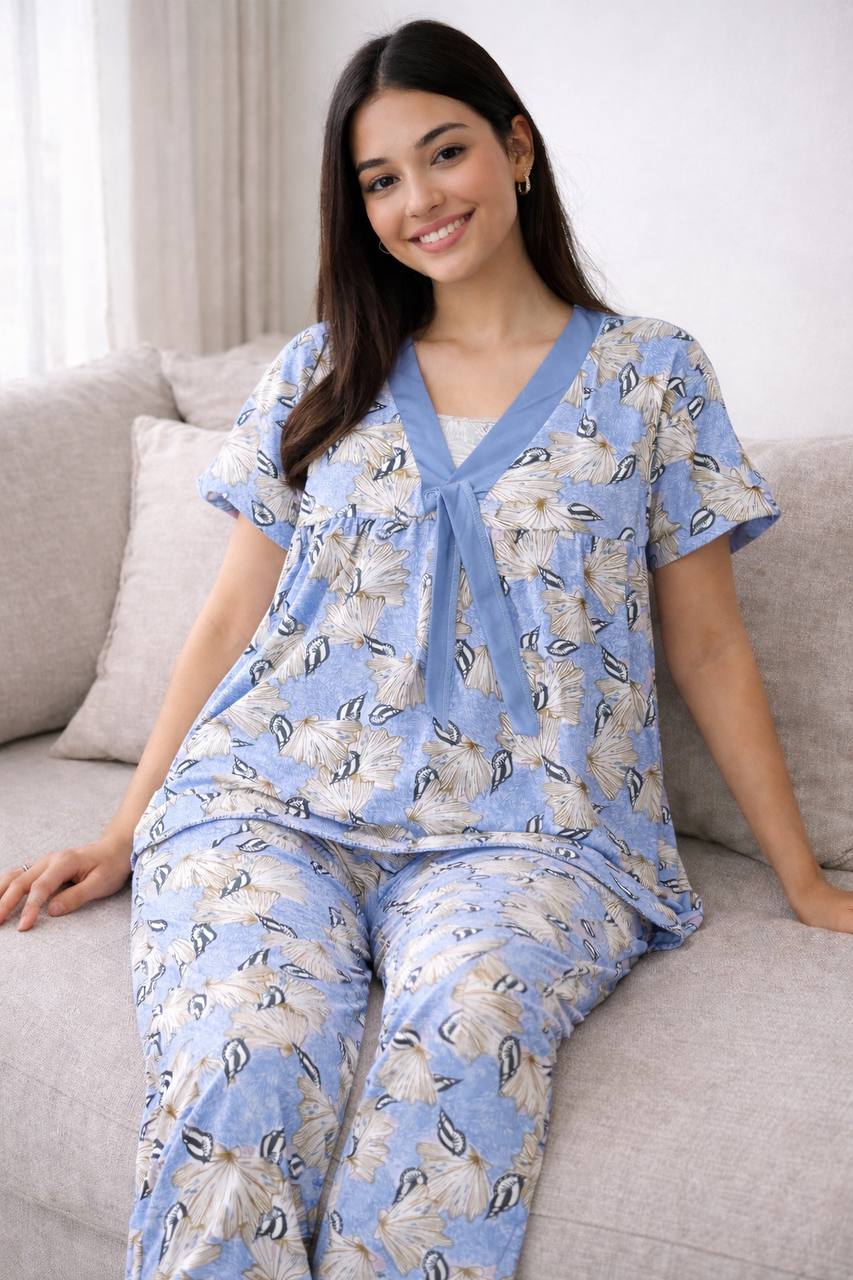 بيجامة قطن مزاريطه